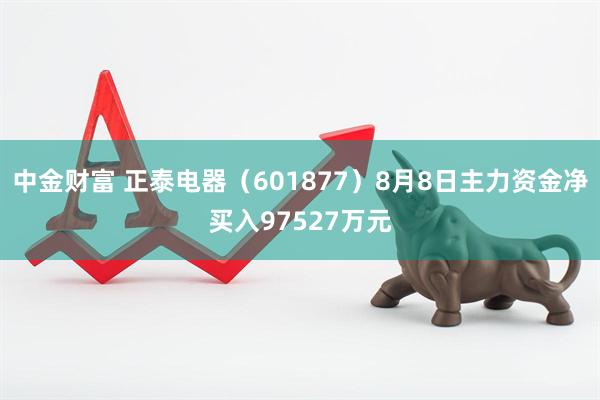 中金财富 正泰电器（601877）8月8日主力资金净买入97527万元