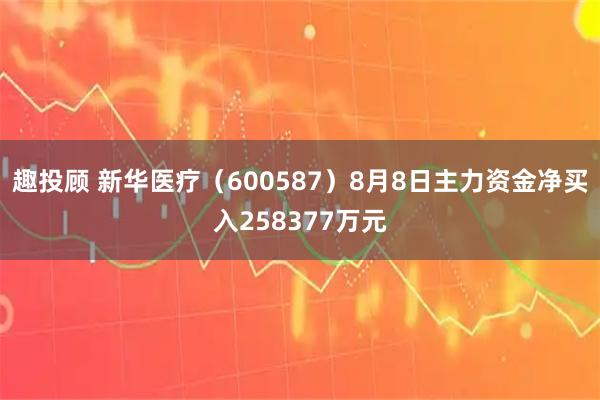 趣投顾 新华医疗（600587）8月8日主力资金净买入258377万元