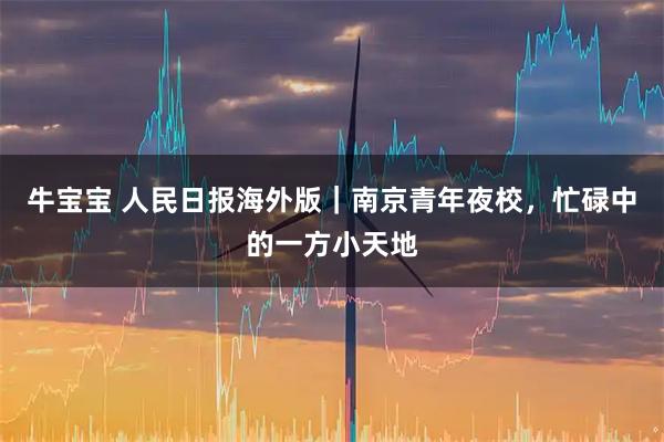 牛宝宝 人民日报海外版｜南京青年夜校，忙碌中的一方小天地
