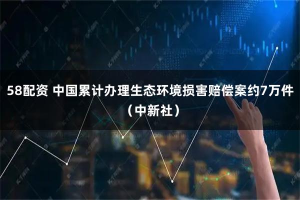 58配资 中国累计办理生态环境损害赔偿案约7万件（中新社）